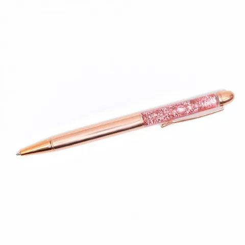 Işıltılı Metal Tükenmez Kalem ( Pembe – Gümüş) IM611